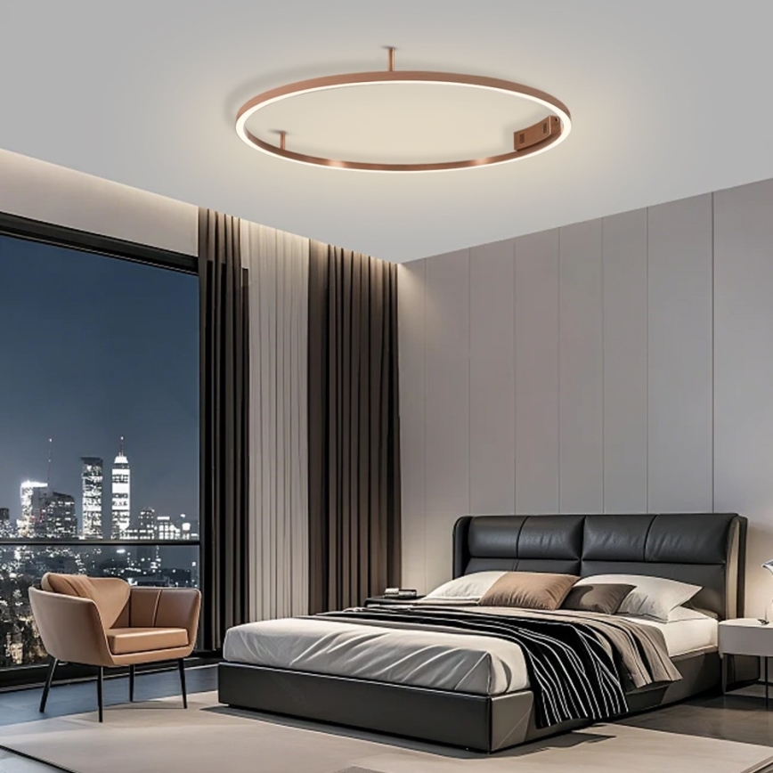 Immax NEO 07326-80C - LED димируемо таванно осветително тяло FINO LED/55W/230V 80 см Tuya розово злато + дистанционно управление