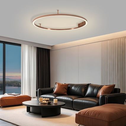 Immax NEO 07326-80C - LED димируемо таванно осветително тяло FINO LED/55W/230V 80 см Tuya розово злато + дистанционно управление