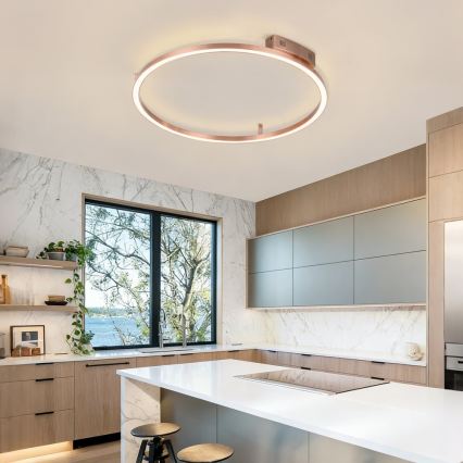 Immax NEO 07326-80C - LED димируемо таванно осветително тяло FINO LED/55W/230V 80 см Tuya розово злато + дистанционно управление