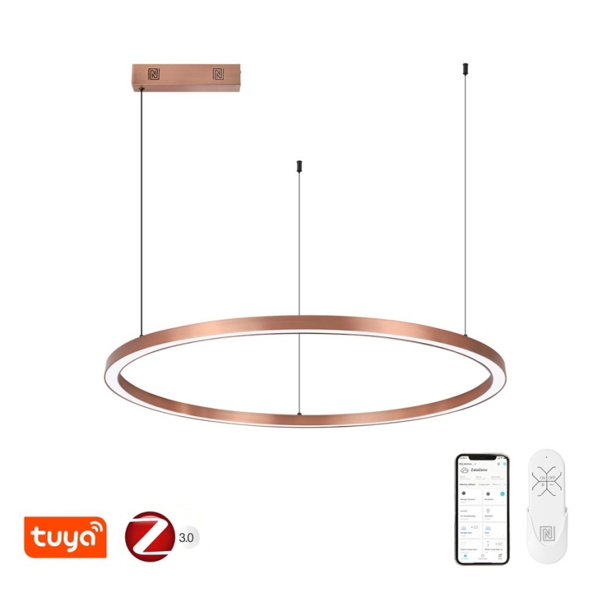 Immax NEO 07327L - LED димируем полилей на кабел FINO LED/55W/230V 80 см Tuya розово злато + дистанционно управление