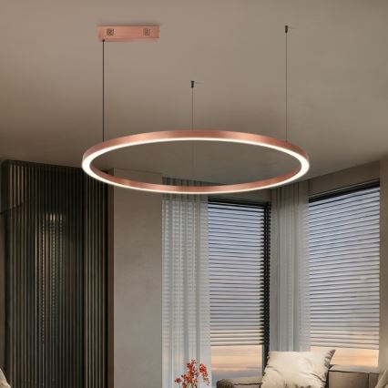 Immax NEO 07327L - LED димируем полилей на кабел FINO LED/55W/230V 80 см Tuya розово злато + дистанционно управление