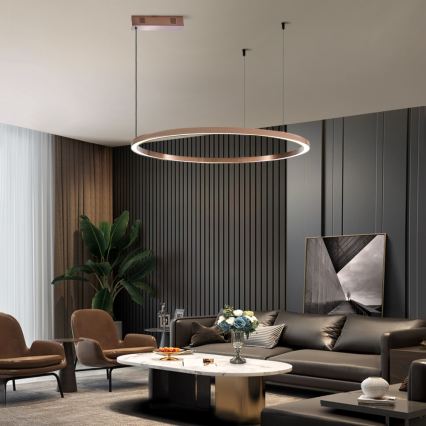 Immax NEO 07327L - LED димируем полилей на кабел FINO LED/55W/230V 80 см Tuya розово злато + дистанционно управление