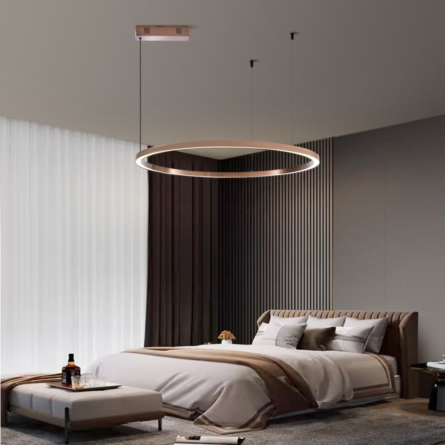 Immax NEO 07327L - LED димируем полилей на кабел FINO LED/55W/230V 80 см Tuya розово злато + дистанционно управление