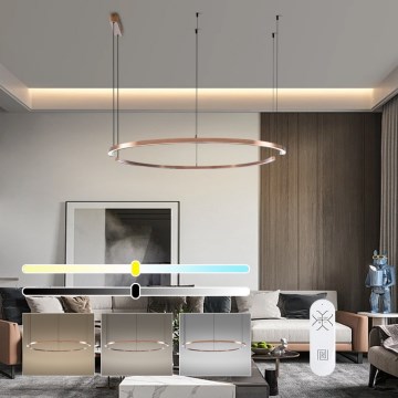 Immax NEO 07328L - LED димируем полилей на кабел FINO LED/72W/230V 120 cm Tuya розово злато + дистанционно управление