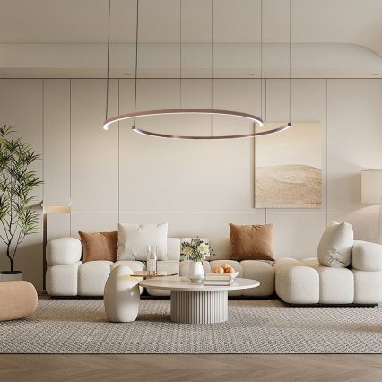 Immax NEO 07328L - LED димируем полилей на кабел FINO LED/72W/230V 120 cm Tuya розово злато + дистанционно управление