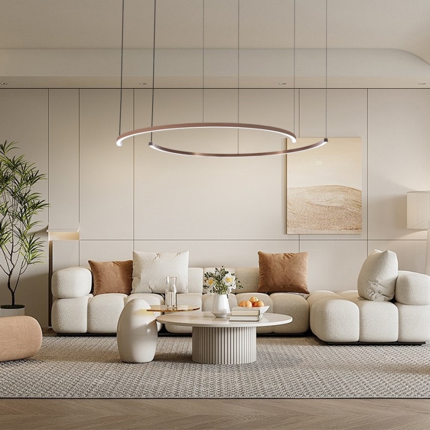 Immax NEO 07328L - LED димируем полилей на кабел FINO LED/72W/230V 120 cm Tuya розово злато + дистанционно управление