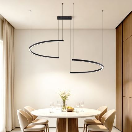 Immax NEO 07329L - LED димируем полилей на кабел FINO LED/72W/230V 120 см черен Tuya + дистанционно управление