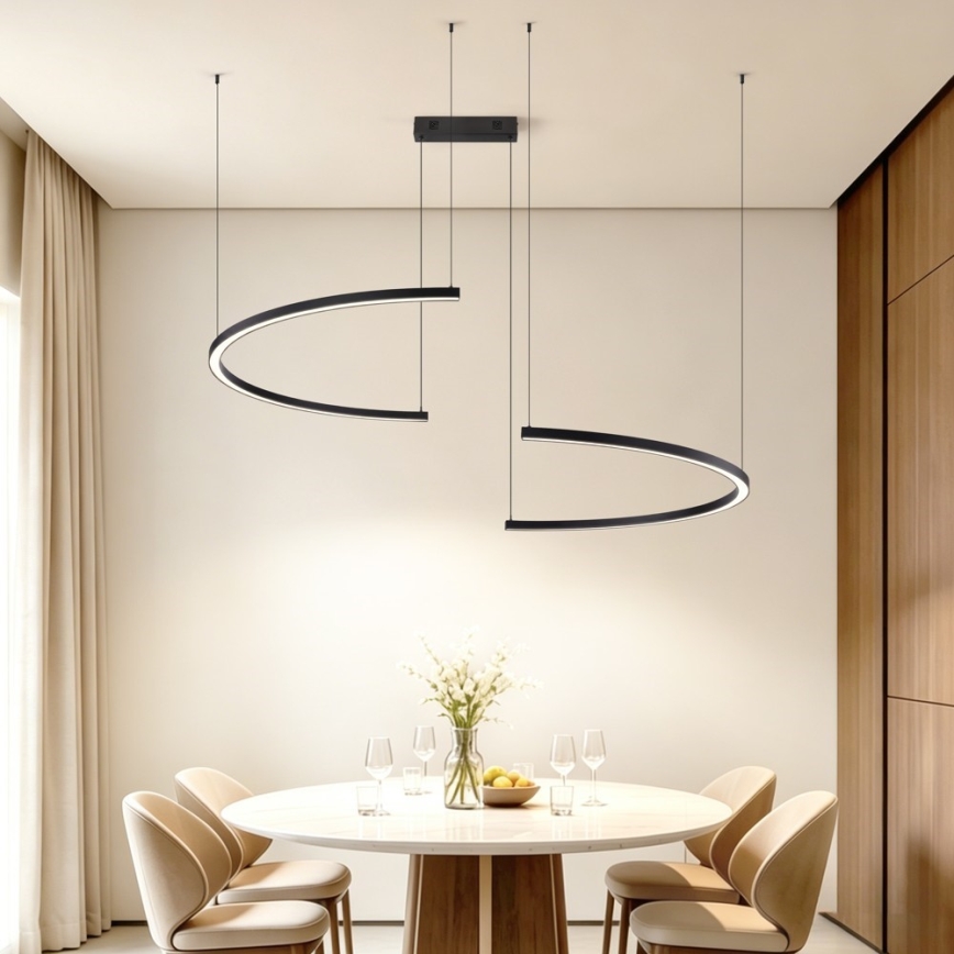 Immax NEO 07329L - LED димируем полилей на кабел FINO LED/72W/230V 120 см черен Tuya + дистанционно управление