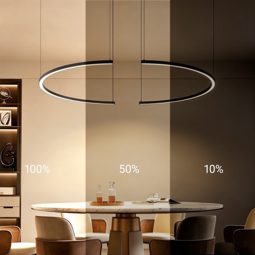Immax NEO 07329L - LED полилей на кабел FINO с димиране LED/72W/230V 120 cm Tuya черен + дистанционно управление