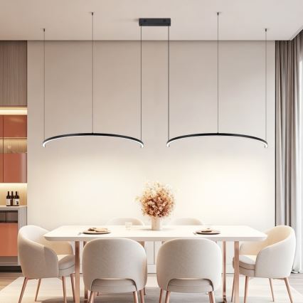 Immax NEO 07329L - LED полилей на кабел FINO с димиране LED/72W/230V 120 cm Tuya черен + дистанционно управление