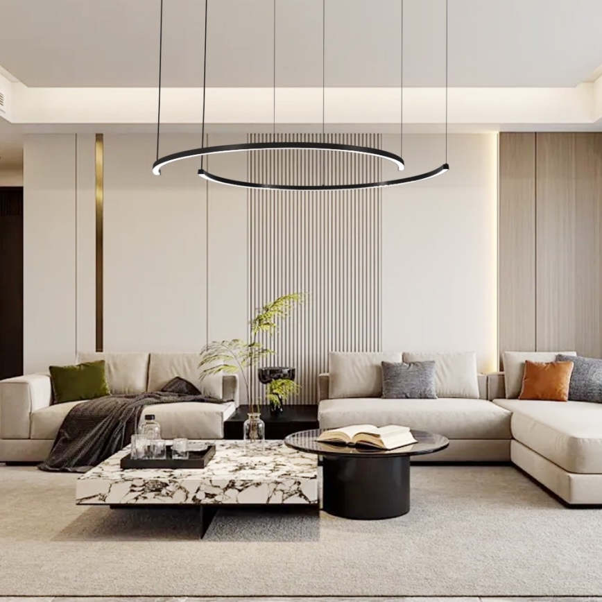 Immax NEO 07329L - LED полилей на кабел FINO с димиране LED/72W/230V 120 cm Tuya черен + дистанционно управление
