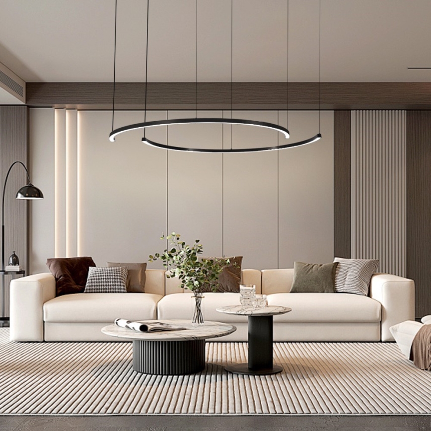 Immax NEO 07329L - LED полилей на кабел FINO с димиране LED/72W/230V 120 cm Tuya черен + дистанционно управление