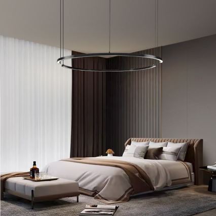 Immax NEO 07329L - LED полилей на кабел FINO с димиране LED/72W/230V 120 cm Tuya черен + дистанционно управление