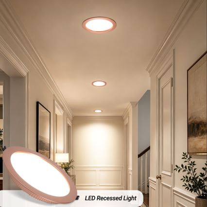 Immax NEO 07331L - LED димируемо вградено осветително тяло DOWN LED/36W/230V Wi-Fi Tuya Ø 23 cm розово злато