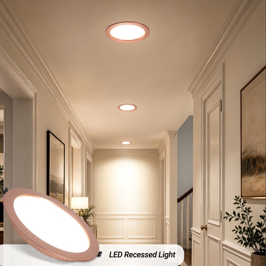 Immax NEO 07331L - LED димируемо вградено осветително тяло DOWN LED/36W/230V Wi-Fi Tuya Ø 23 cm розово злато