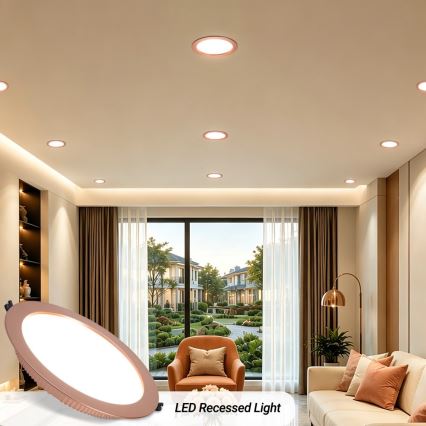 Immax NEO 07331L - LED димируемо вградено осветително тяло DOWN LED/36W/230V Wi-Fi Tuya Ø 23 cm розово злато