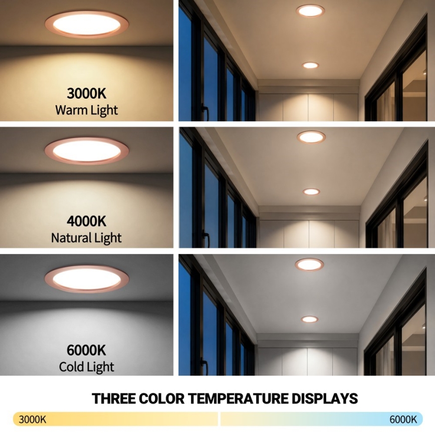 Immax NEO 07331L - LED димируемо вградено осветително тяло DOWN LED/36W/230V Wi-Fi Tuya Ø 23 cm розово злато