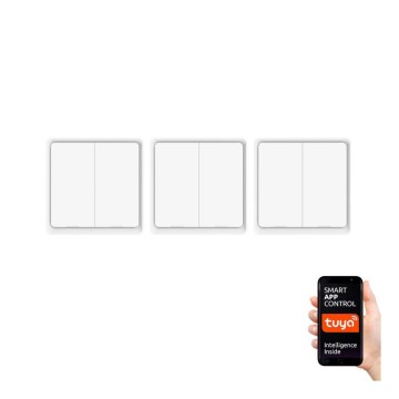 Immax NEO 07507C - К-кт 3бр. превключватели с 2 бутона SMART 3xCR2430 Zigbee 3.0 Tuya