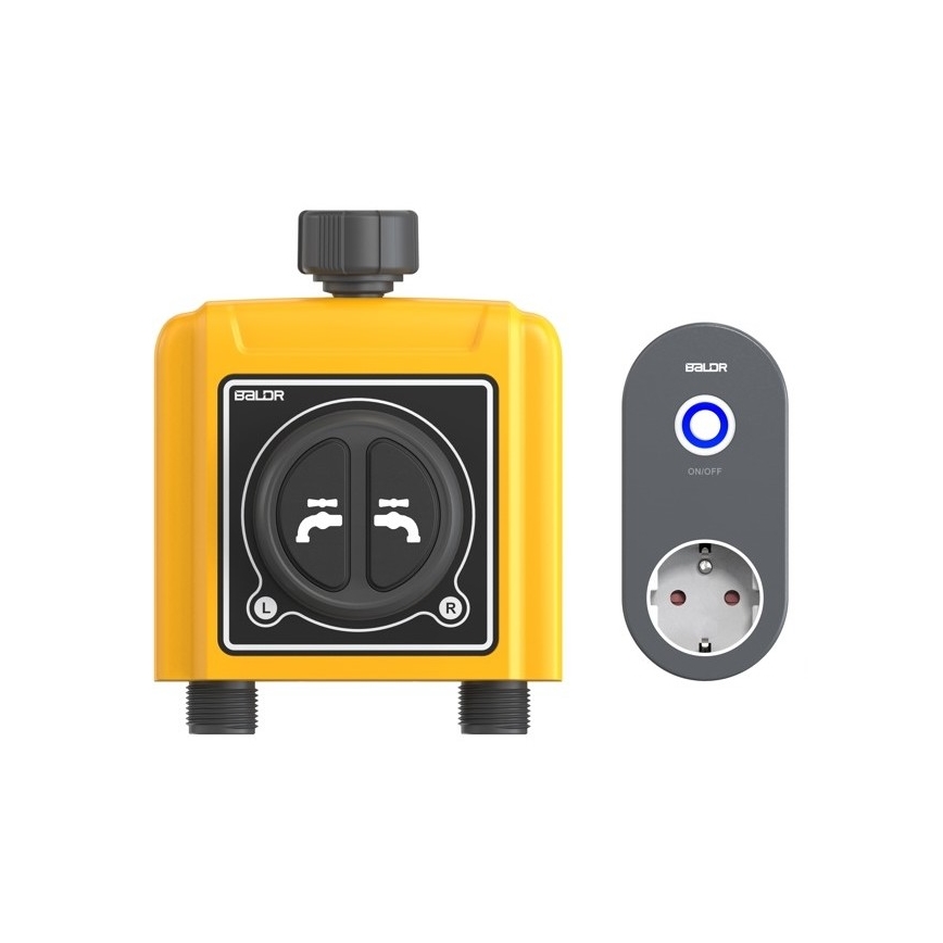 Immax NEO 07514L - Двойна напоителна система NEO LITE Wi-Fi Tuya 230V/4xAA IP54