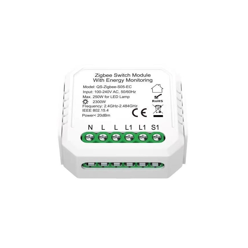 Immax NEO 07521L - Смарт контролер с измерване на консумация V6 с 1 бутон Tuya