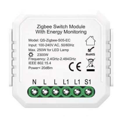 Immax NEO 07521L - Смарт контролер с измерване на консумация V6 с 1 бутон Tuya