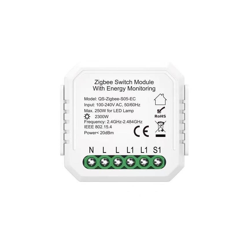 Immax NEO 07521L - Смарт контролер с измерване на консумация V6 с 1 бутон Tuya