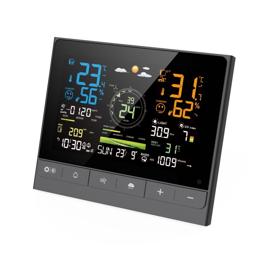 Immax NEO 07528L - Професионална метеорологична станция 7 в 1 NEO LITE SMART 5V/2xAAA + 3xAA