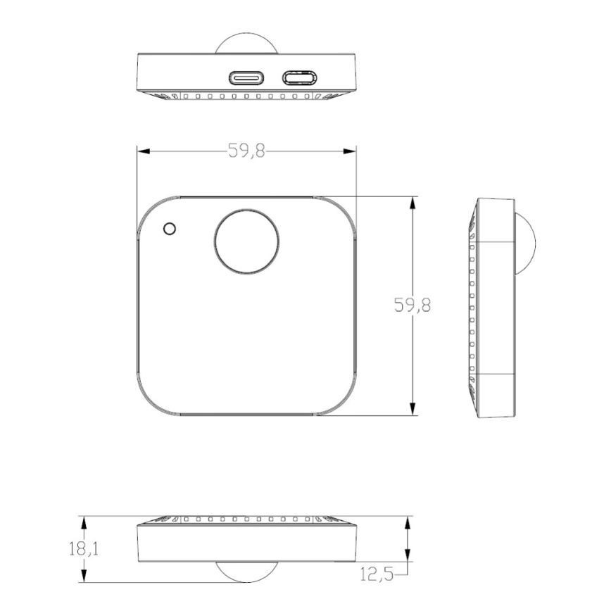 Immax NEO 07530L - Интелигентен PIR, сензор за присъствие и осветление USB/5V