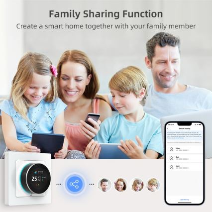 Immax NEO 07534L - Термостат за подово отопление SMART 230V/3A Wi-Fi Tuya