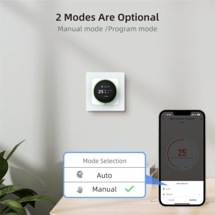 Immax NEO 07534L - Термостат за подово отопление SMART 230V/3A Wi-Fi Tuya
