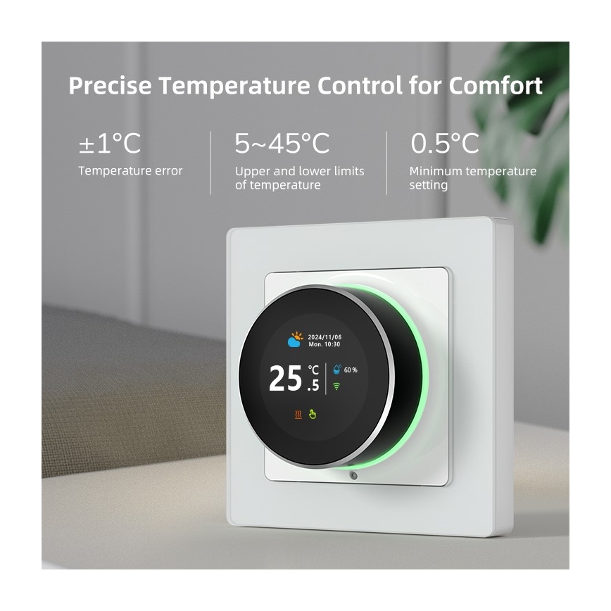 Immax NEO 07535L - Умен термостат за електрическо подово отопление 230V/16A, Wi‑Fi (Tuya)