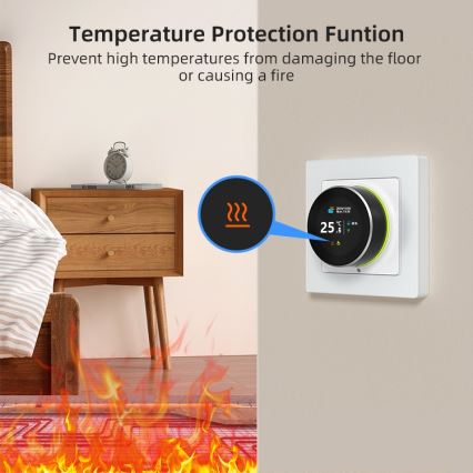 Immax NEO 07535L - Умен термостат за електрическо подово отопление 230V/16A, Wi‑Fi (Tuya)