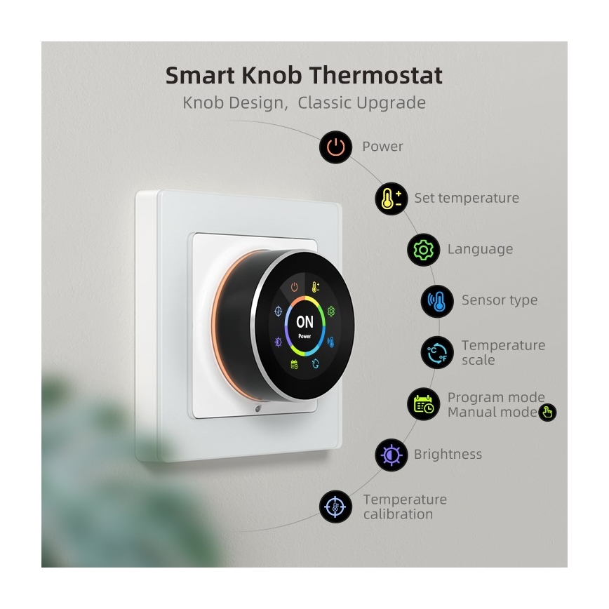 Immax NEO 07535L - Умен термостат за електрическо подово отопление 230V/16A, Wi‑Fi (Tuya)