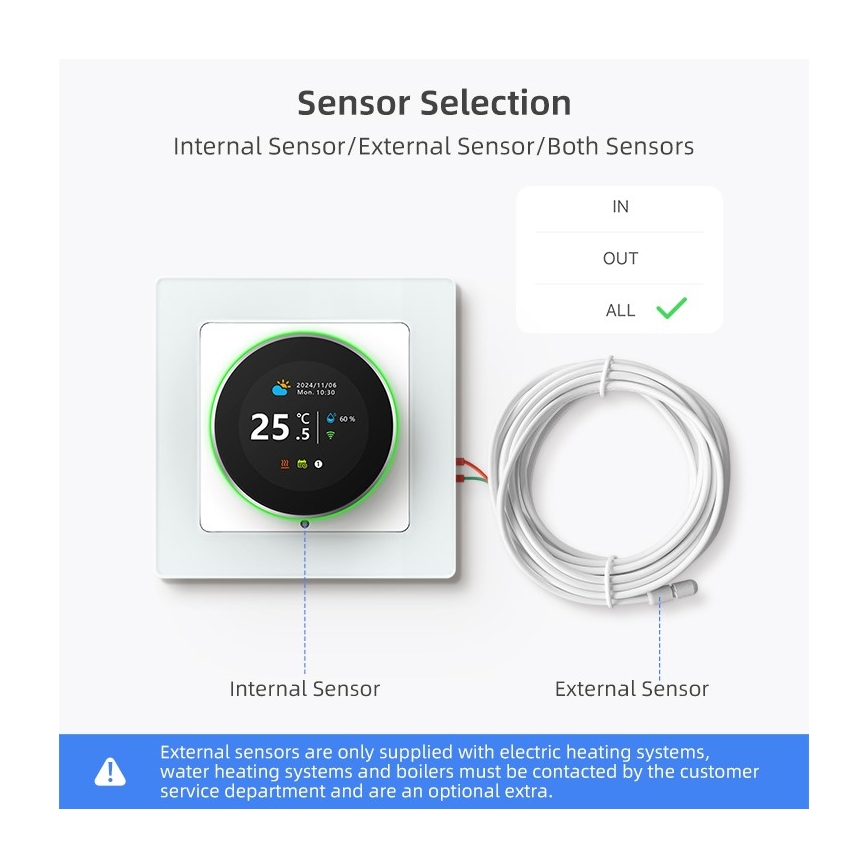 Immax NEO 07535L - Умен термостат за електрическо подово отопление 230V/16A, Wi‑Fi (Tuya)