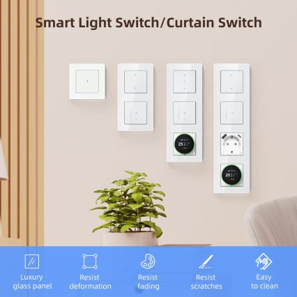 Immax NEO 07539L - Умен двубутонен ключ 230V Wi-Fi Tuya