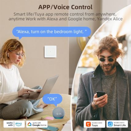 Immax NEO 07540L - Умен ключ за управление на жалюзи и ролетни щори 230V Wi-Fi Tuya