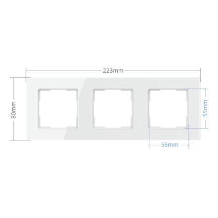 Immax NEO 07542L - Рамка за ключове, контакти и термостати, 3 модула