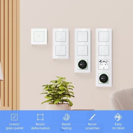 Immax NEO 07542L - Рамка за ключове, контакти и термостати, 3 модула