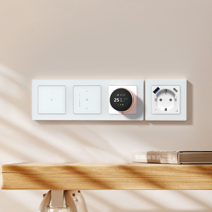 Immax NEO 07549L - Умен еднобутонен ключ 230V, съвместим с Tuya