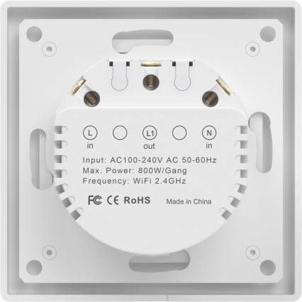 Immax NEO 07549L - Умен еднобутонен ключ 230V, съвместим с Tuya