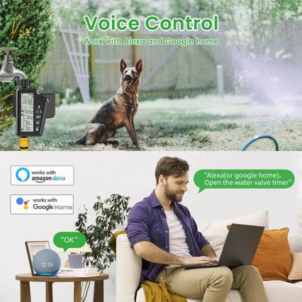 Immax NEO 07556L - Клапан за напояване 4xAA IP65 Wi-Fi Tuya
