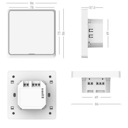 Immax NEO 07569L - Switch с 1 бутон SMART 230V Wi-Fi Tuya