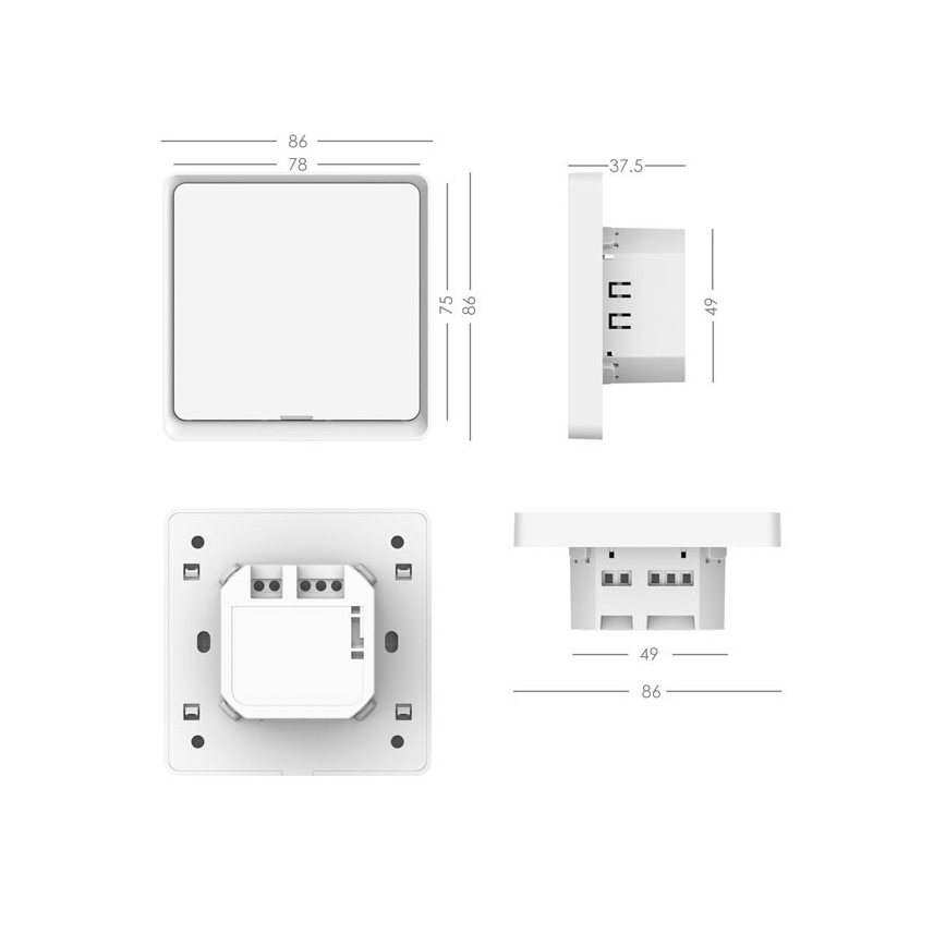 Immax NEO 07569L - Switch с 1 бутон SMART 230V Wi-Fi Tuya