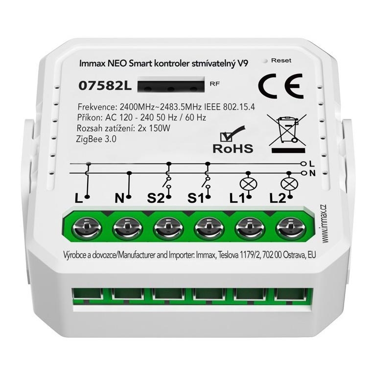 Immax Neo 07582L - Смарт димируем контролер V9 с 2 бутона Tuya