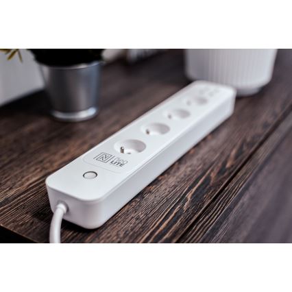 Immax NEO 07707L - Разклонител NEO LITE Smart 4AC + 4USB Wi-Fi Tuya 1,5 м