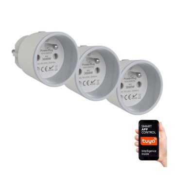 Immax NEO 07715C - К-кт 3бр. смарт контакти NEO LITE 3680W/230V/16A Wi-Fi Tuya