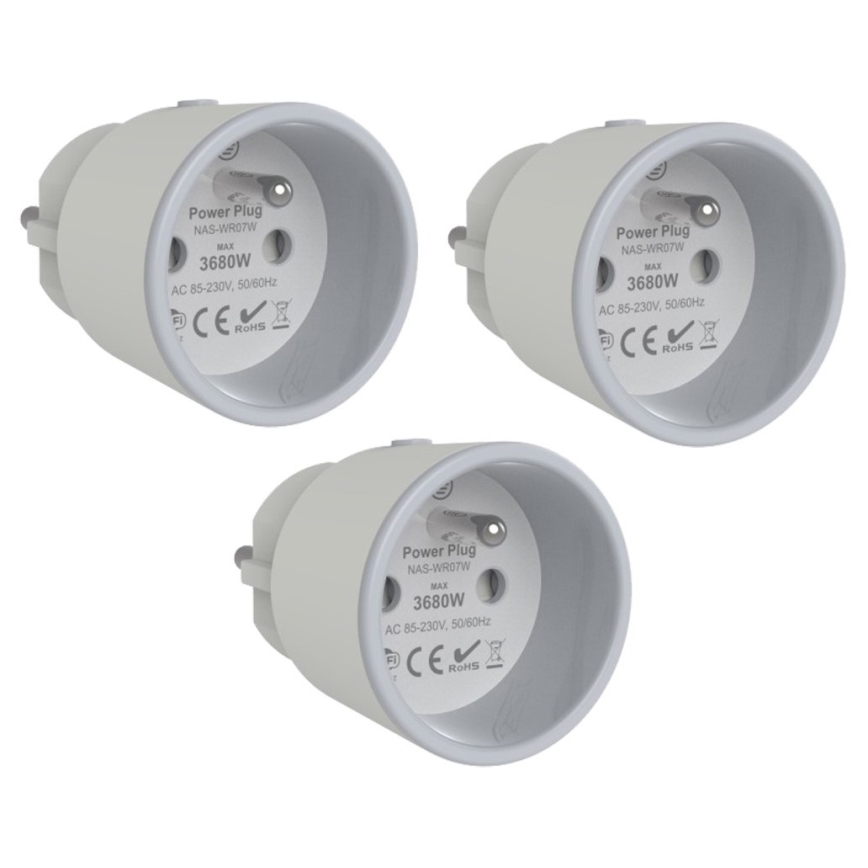 Immax NEO 07715C - К-кт 3бр. смарт контакти NEO LITE 3680W/230V/16A Wi-Fi Tuya