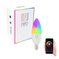 Immax NEO 07716L - LED RGB+CCT Димируема крушка E14/5,5W/230V 2700K Wi-Fi Tuya