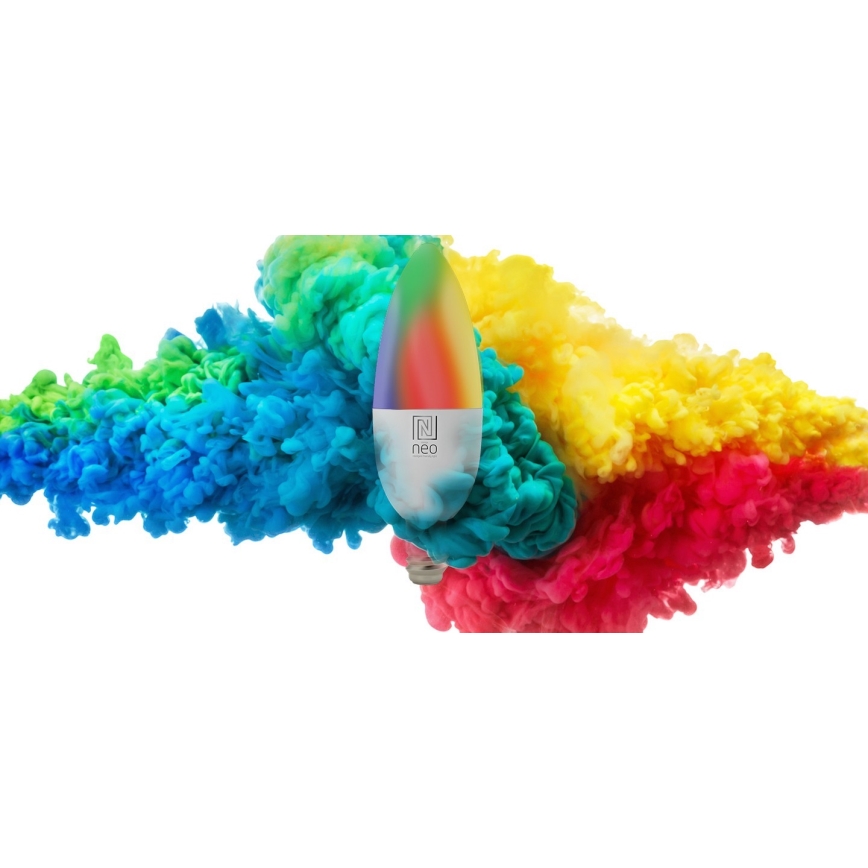 Immax NEO 07716L - LED RGB+CCT Димируема крушка E14/5,5W/230V 2700K Wi-Fi Tuya