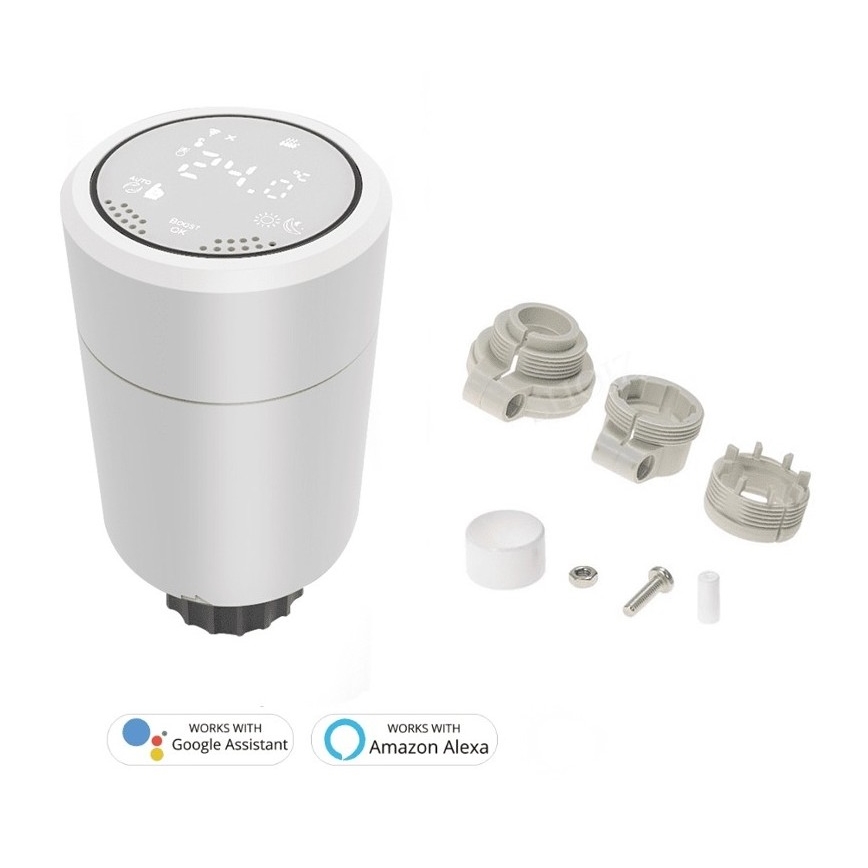 Immax NEO 07732A - К-кт 3 бр. термостатични глави 2xAA/3V Tuya